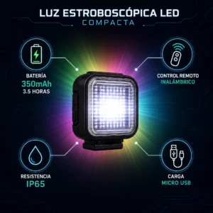 EURS Car Strobe Light M3: Luz de Advertencia Anticolisión LED Inalámbrica con Control Remoto