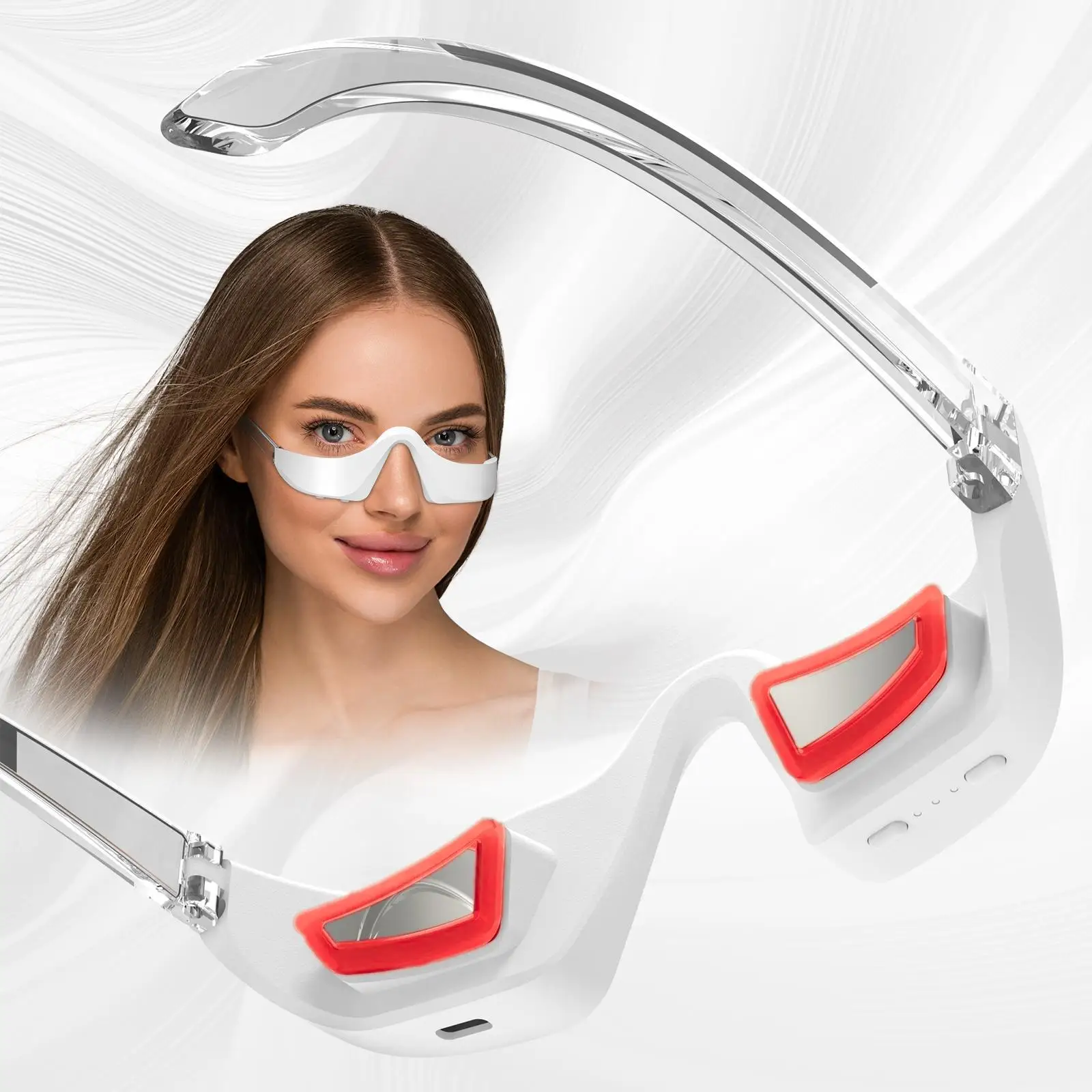 Dispositivo de Belleza Ocular 3 en 1: Fotones LED, Microcorriente y Masaje