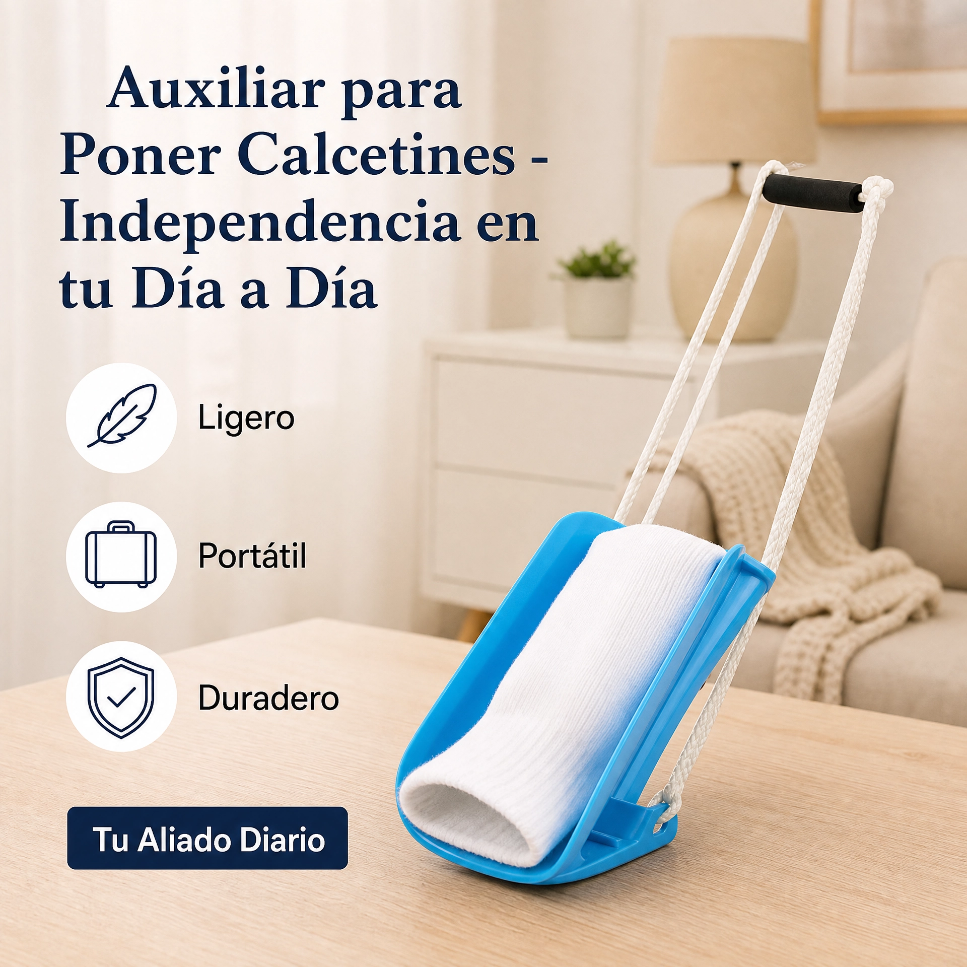 Auxiliar para Poner Calcetines sin Agacharse - Ayuda Diaria Práctica - Imagen 7