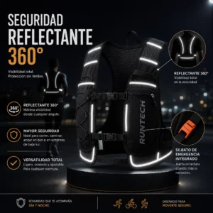Chaleco de Hidratación 5L Ultra Ligero - Mochila Trail Running, Maratón y Ciclismo con Botellas Soft Flask