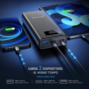 Power Bank 20.000mAh Carga Rápida USB-C
