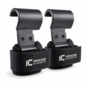 Ganchos de Agarre para Levantamiento de Pesas con Muñequeras: Soporte Profesional para Gimnasio y Powerlifting